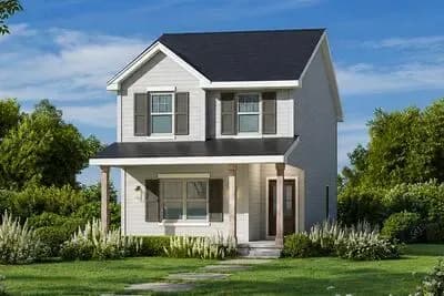 Three-Bedroom Traditional Farmhouse House Plan with Covered Front Porch