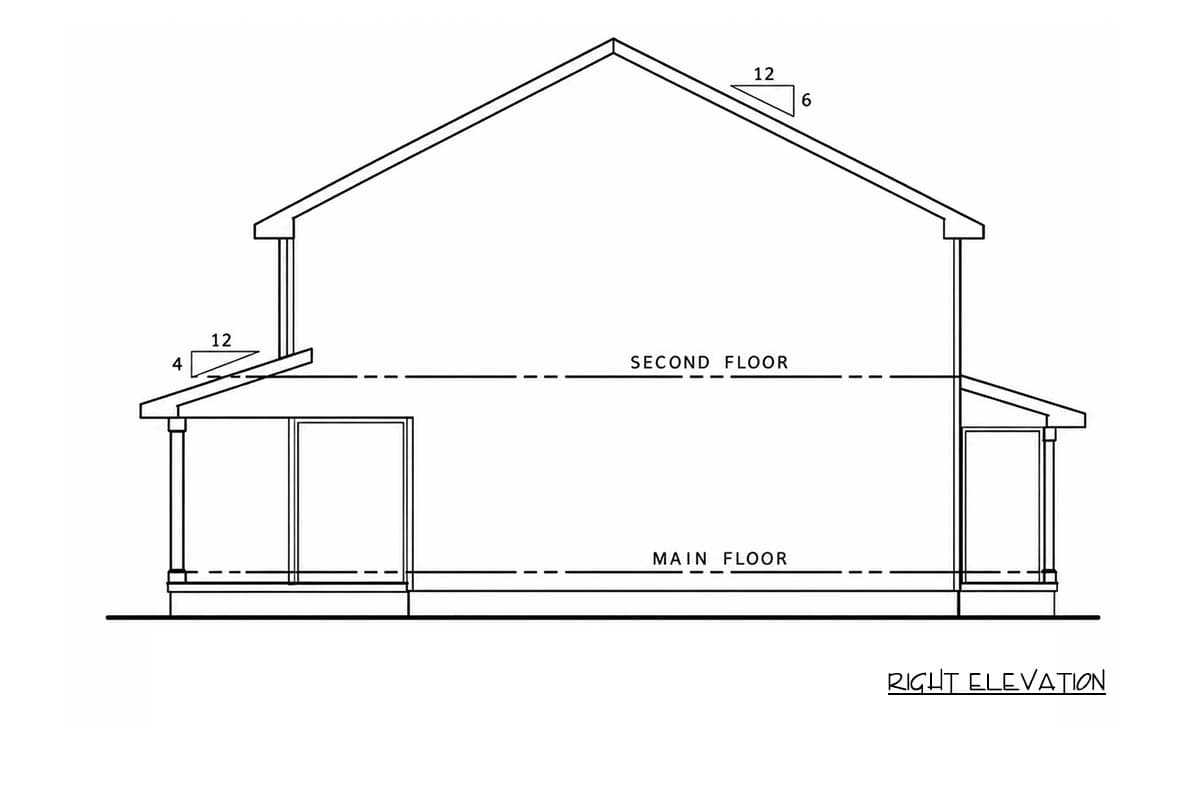 Plan 42751DB: Traditional Farmhouse Duplex House Plan with 3 Bedrooms and Covered Porch - Image #5 - Farmhouse, Traditional