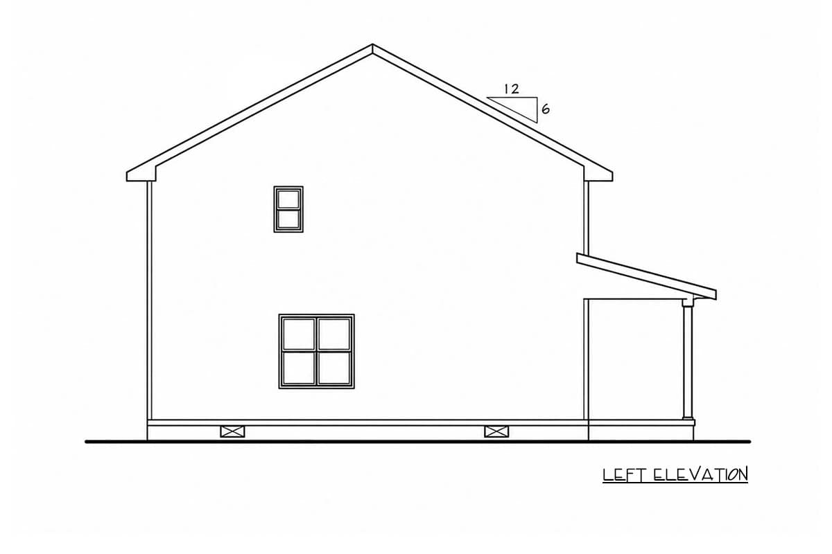 Plan 42752DB:  3-Bedroom Modern Farmhouse House Plan with Upstairs Laundry - Image #4 - Farmhouse, Modern Farmhouse