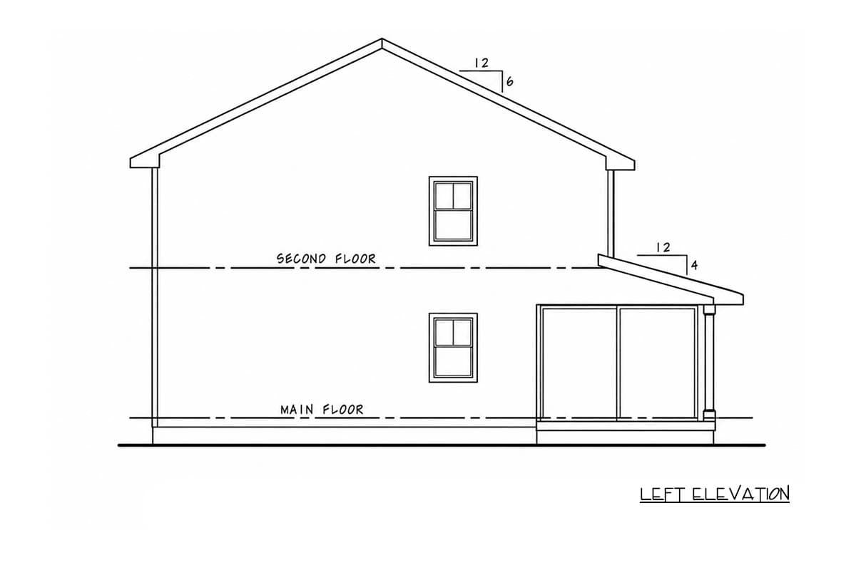 Plan 42753DB: Modern Farmhouse Duplex House Plan with 3 Bed Units and 1434 Sq Ft - Image #4 - Farmhouse, Modern Farmhouse, Traditional