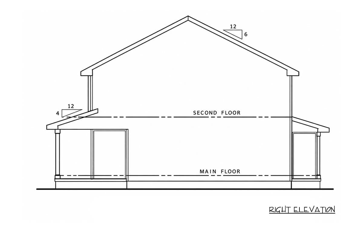 Plan 42753DB: Modern Farmhouse Duplex House Plan with 3 Bed Units and 1434 Sq Ft - Image #6 - Farmhouse, Modern Farmhouse, Traditional