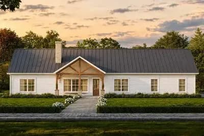 Modern Barndominium House Plan with 3 or 4 Bedrooms Workshop