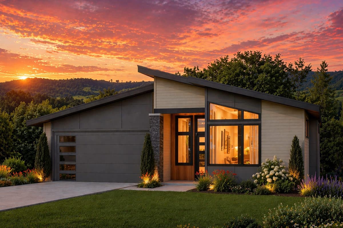 Plan 720187DA: Contemporary 4 Bedroom Ranch House Plan with 1,595 Sq Ft and Game Room - Image #2 - Contemporary, Modern