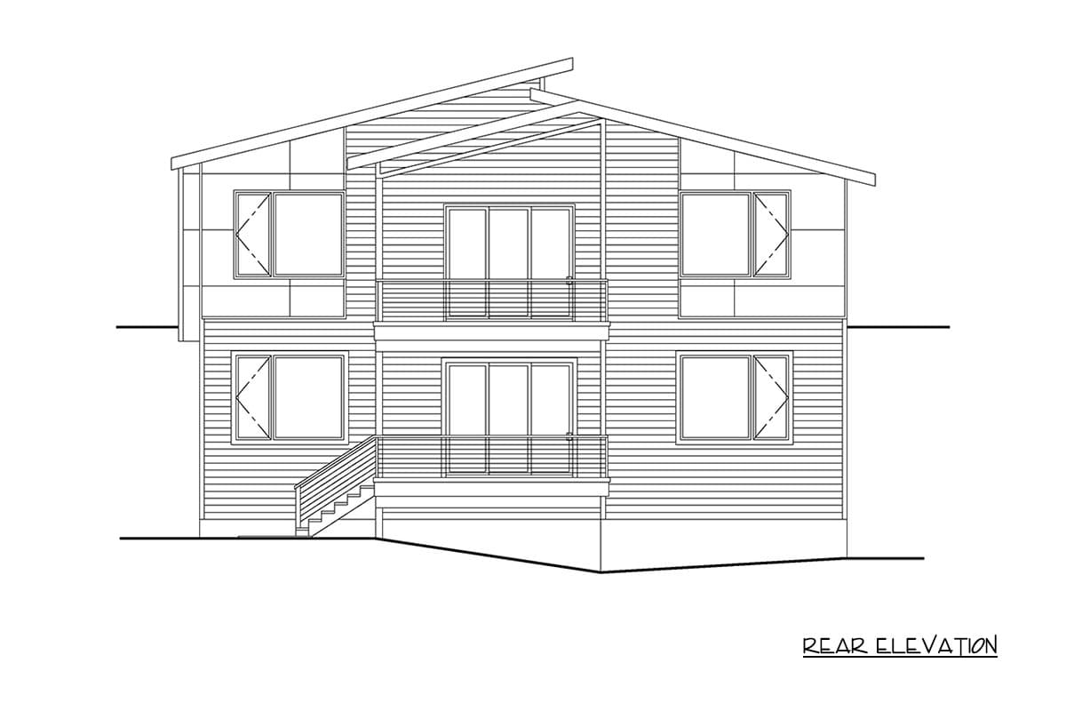 Plan 720187DA: Contemporary 4 Bedroom Ranch House Plan with 1,595 Sq Ft and Game Room - Image #4 - Contemporary, Modern