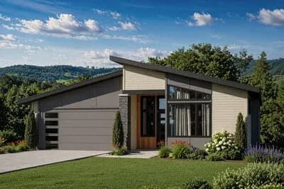Contemporary 4 Bedroom Ranch House Plan with 1,595 Sq Ft and Game Room