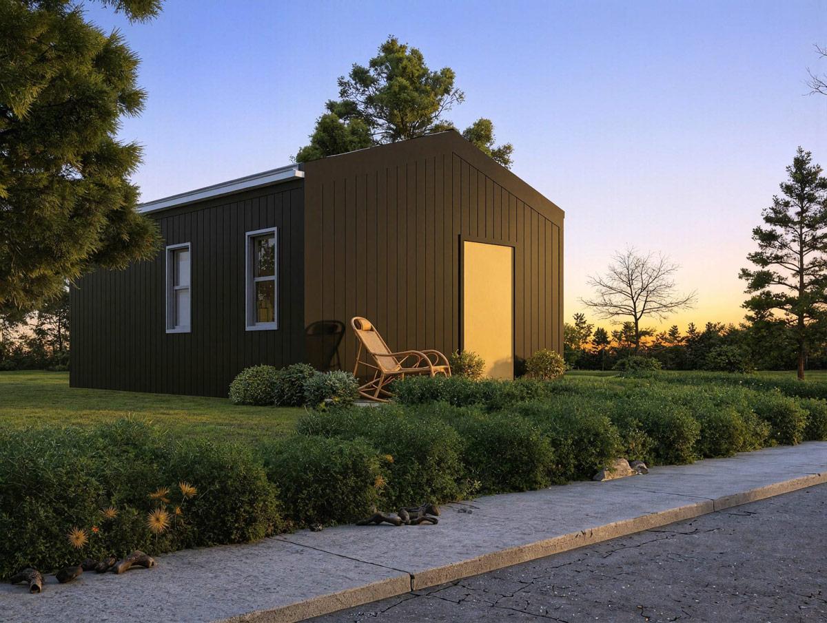 Plan 850034PKE: Modern Studio House Plan with 363 Sq Ft - Image #2 - Modern, Rustic