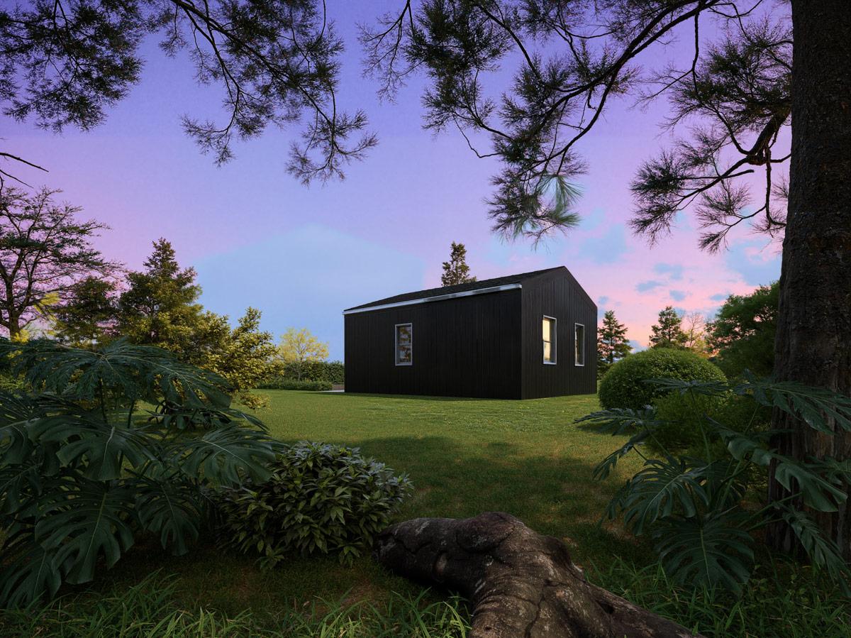 Plan 850034PKE: Modern Studio House Plan with 363 Sq Ft - Image #3 - Modern, Rustic