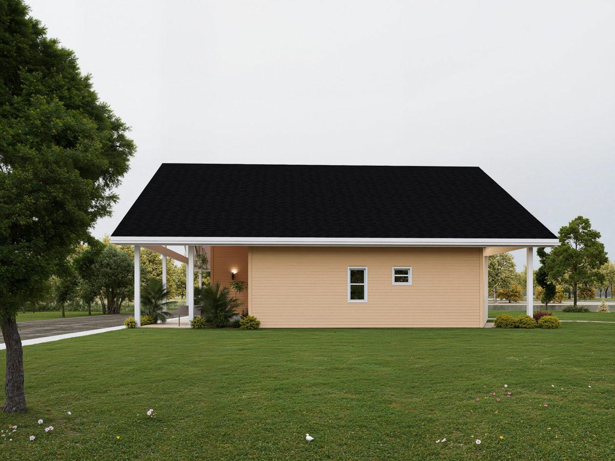 Plan 850035PKE: Contemporary Farmhouse House Plan with 2 Bedrooms and Loft Space - Image #2 - Country, Farmhouse, Traditional