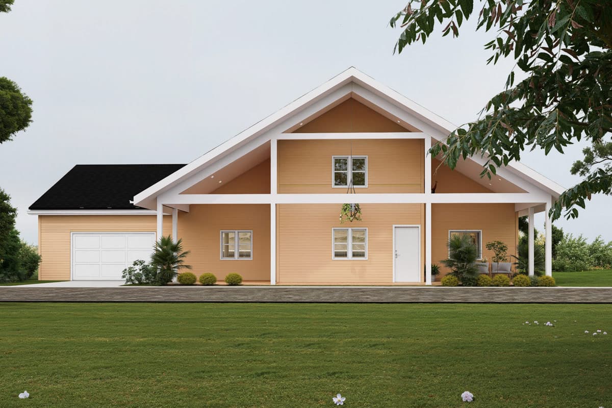 Plan image - 850035PKE:Contemporary Farmhouse House Plan with 2 Bedrooms and Loft Space