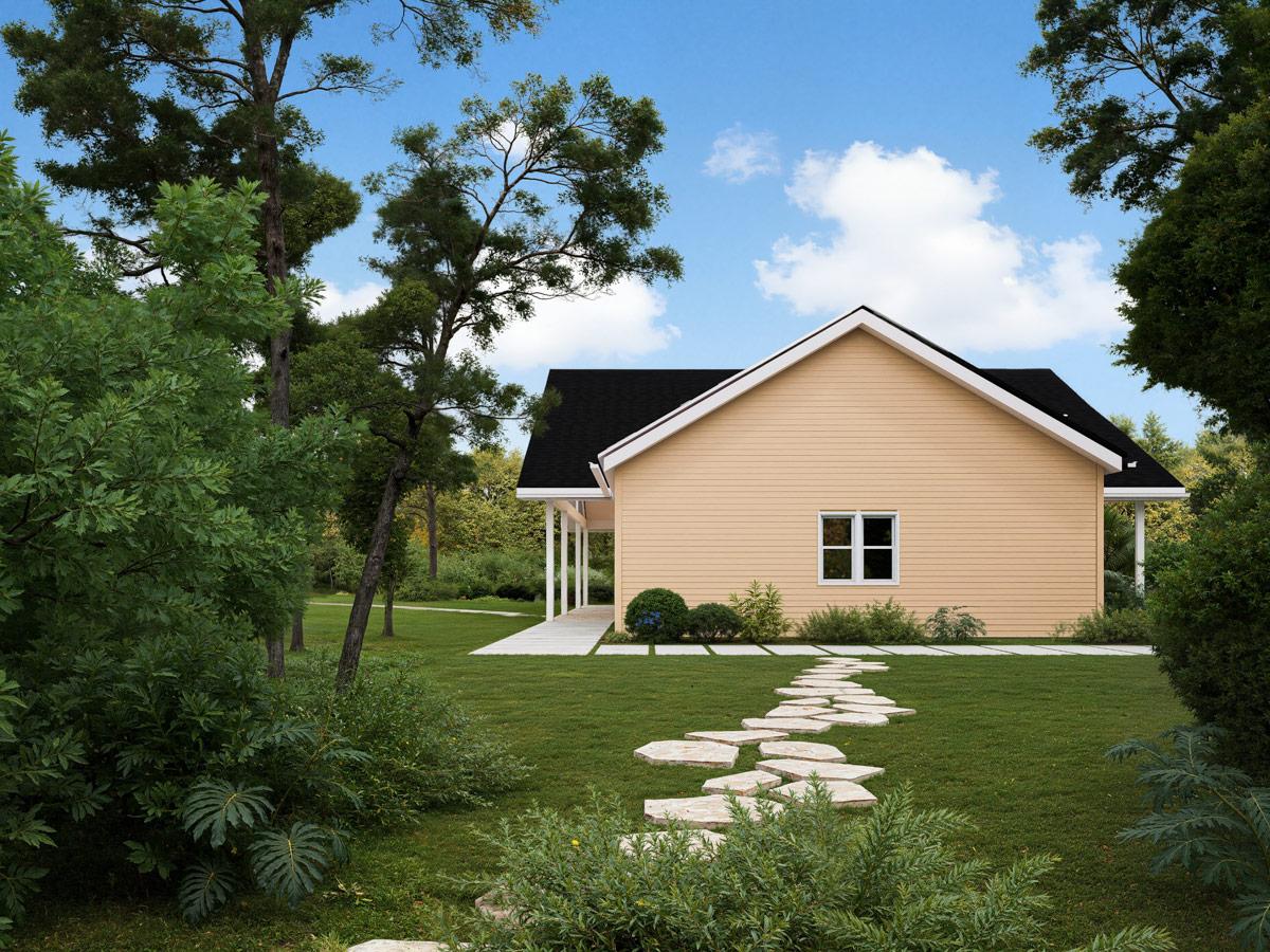 Plan 850035PKE: Contemporary Farmhouse House Plan with 2 Bedrooms and Loft Space - Image #3 - Country, Farmhouse, Traditional