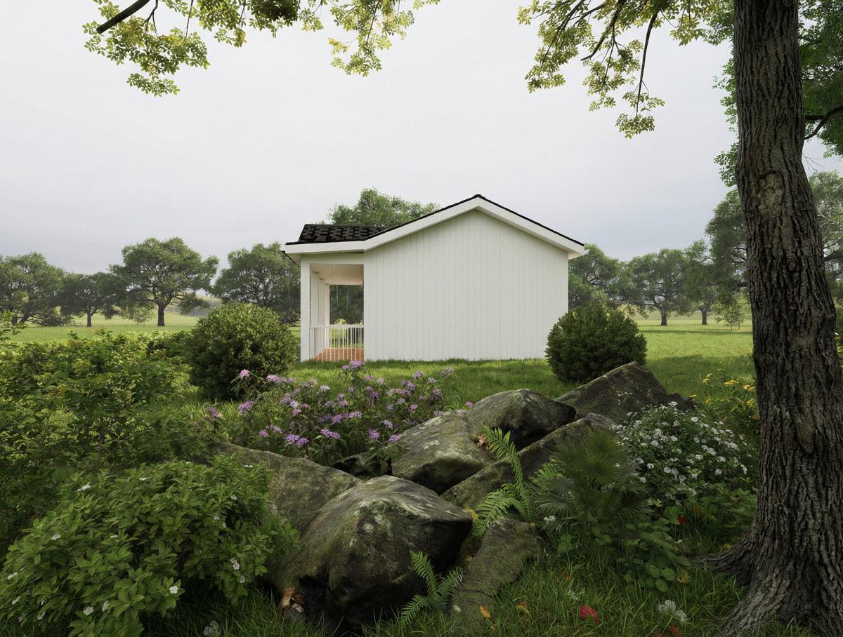Plan 850036PKE: Charming 350 Sq Ft Cottage House Plan with Stuido and Front Porch - Image #4 - Cottage