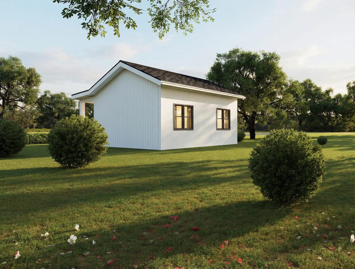 Plan 850036PKE: Charming 350 Sq Ft Cottage House Plan with Stuido and Front Porch - Image #3 - Cottage