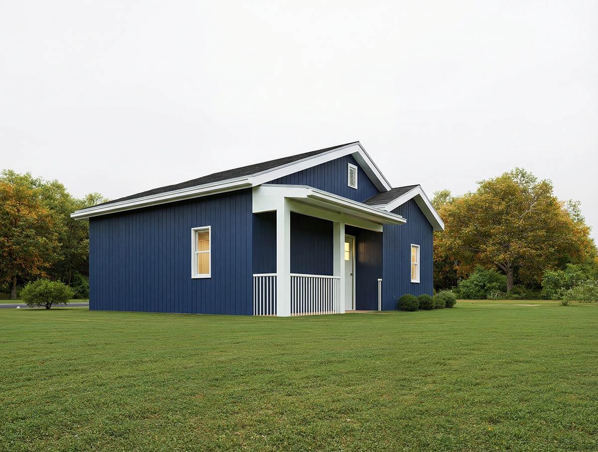 Plan 850037PKE: One-Bedroom Traditional Ranch House Plan with Inviting Porches - Image #5 - Ranch, Traditional