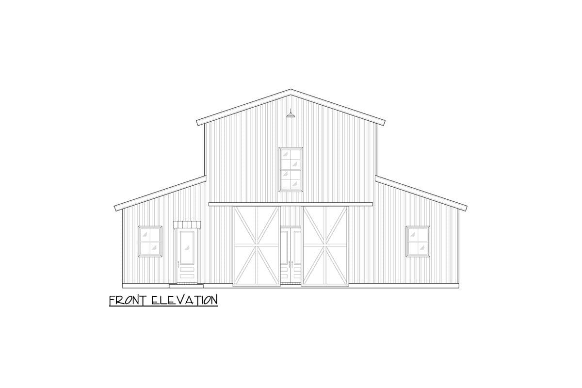Plan 170021ADS: Modern Barndominium House Plan with Loft, Outdoor Kitchen, and Carport - Image #3 - Barndominium