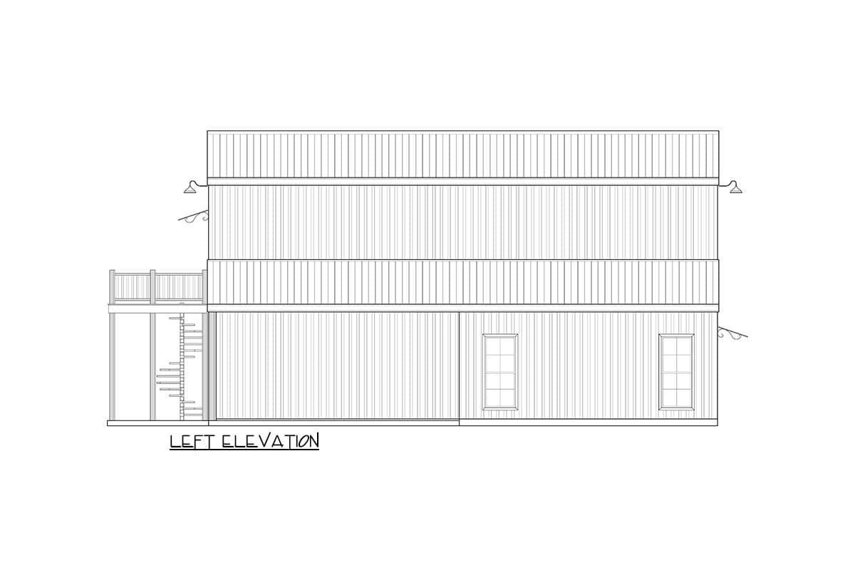 Plan 170021ADS: Modern Barndominium House Plan with Loft, Outdoor Kitchen, and Carport - Image #6 - Barndominium
