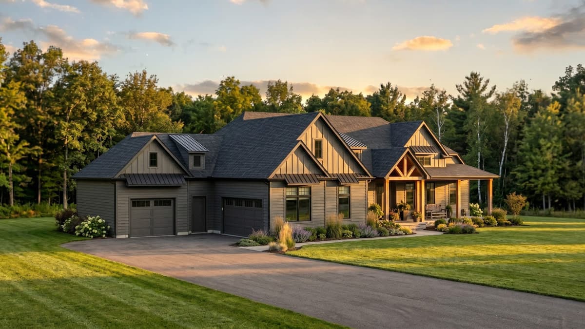 Plan 911071JVD: Modern Farmhouse House Plan with 2 Flexible Bedrooms and 3-Car Garage - Image #4 - Cottage, Country, Modern Farmhouse