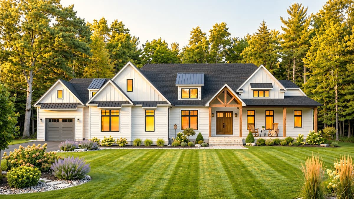 Plan 911071JVD: Modern Farmhouse House Plan with 2 Flexible Bedrooms and 3-Car Garage - Image #5 - Cottage, Country, Modern Farmhouse