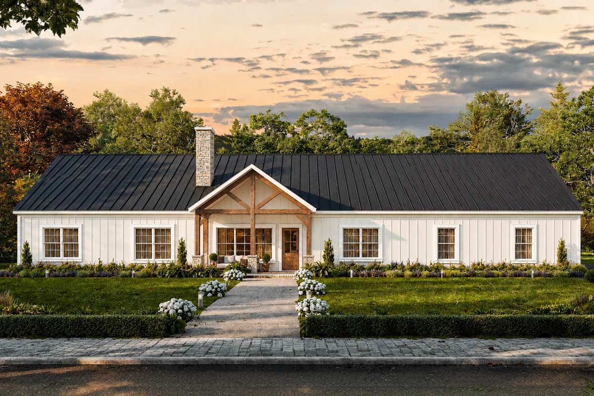 Plan image - 810065RBT:Modern Barndominium House Plan with 4-5 Bedrooms and Workshop