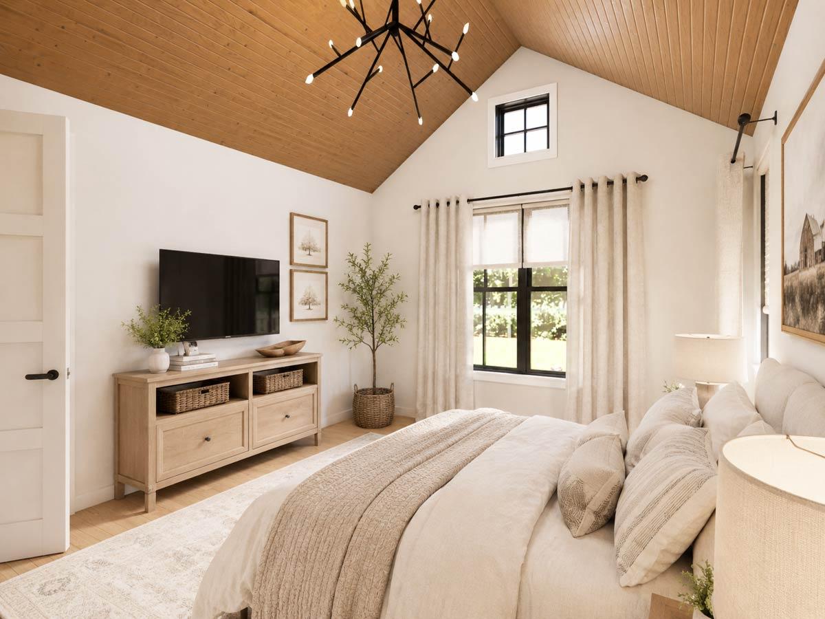 Plan 69918AM: 3-Bed Modern Farmhouse Plan with Side-Load 2-Car Garage - Image #8 - Farmhouse, Modern Farmhouse, Ranch