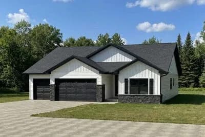Modern Farmhouse House Plan with 3 Bedrooms and 3-Car Garage