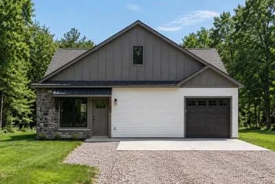Modern Farmhouse Craftsman Plan with One Bedroom and Garage