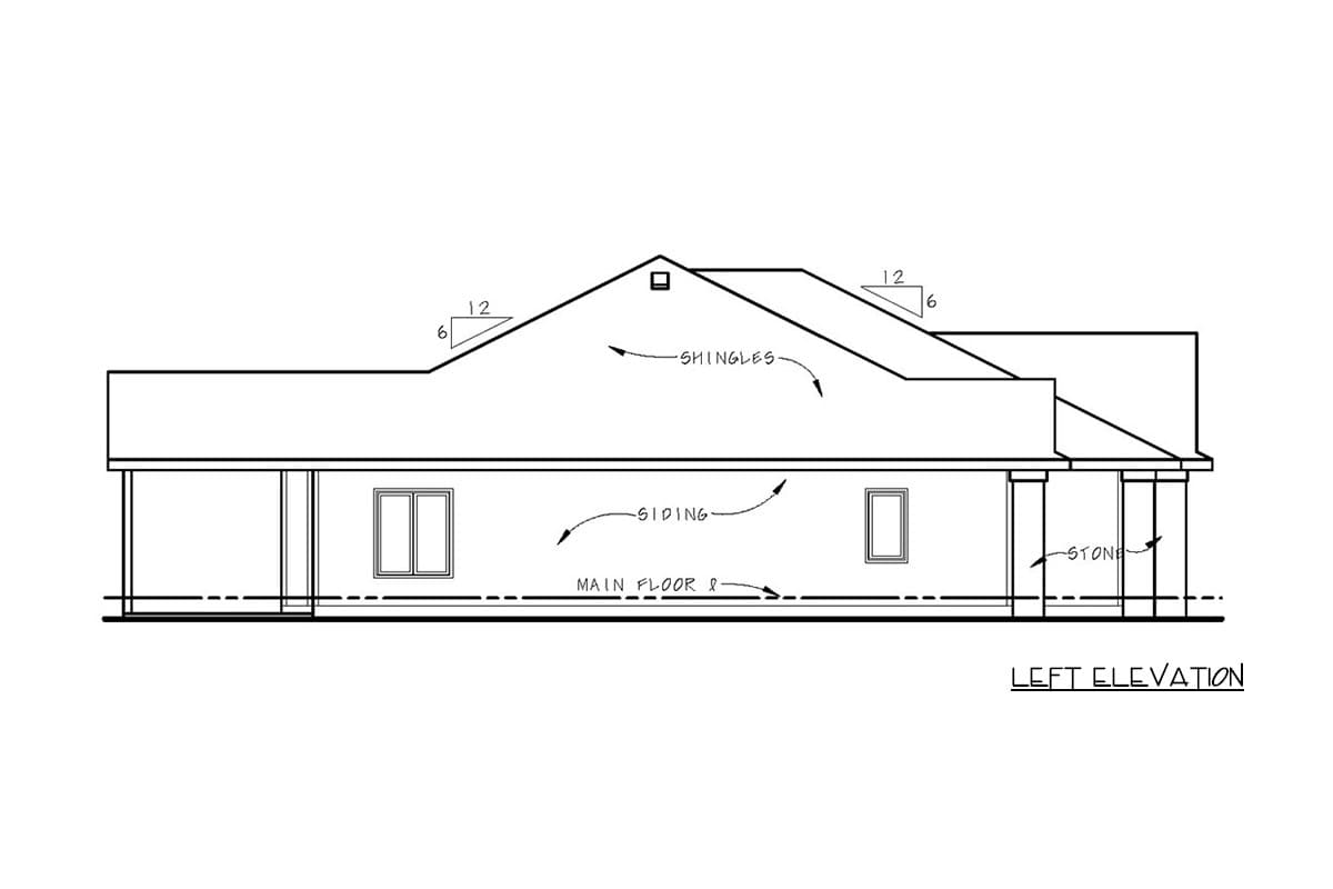 Plan 42757DB: European Traditional House Plan Featuring Three Bedrooms and Three Car Garage - Image #3 - European, Traditional