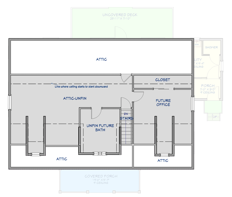 Plan 744524ABR: Charming 2-Bedroom 2-Bath Ranch House Plan with 1615 sq ft and 9' Ceilings - Floor Plan - Image #7 - Craftsman, Farmhouse, Southern, Traditional