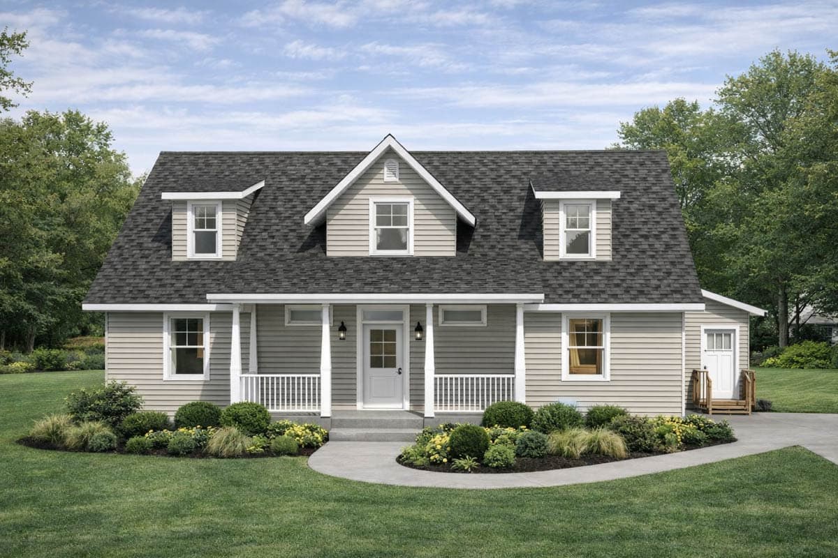 Plan image - 744524ABR:Charming 2-Bedroom 2-Bath Ranch House Plan with 1615 sq ft and 9' Ceilings