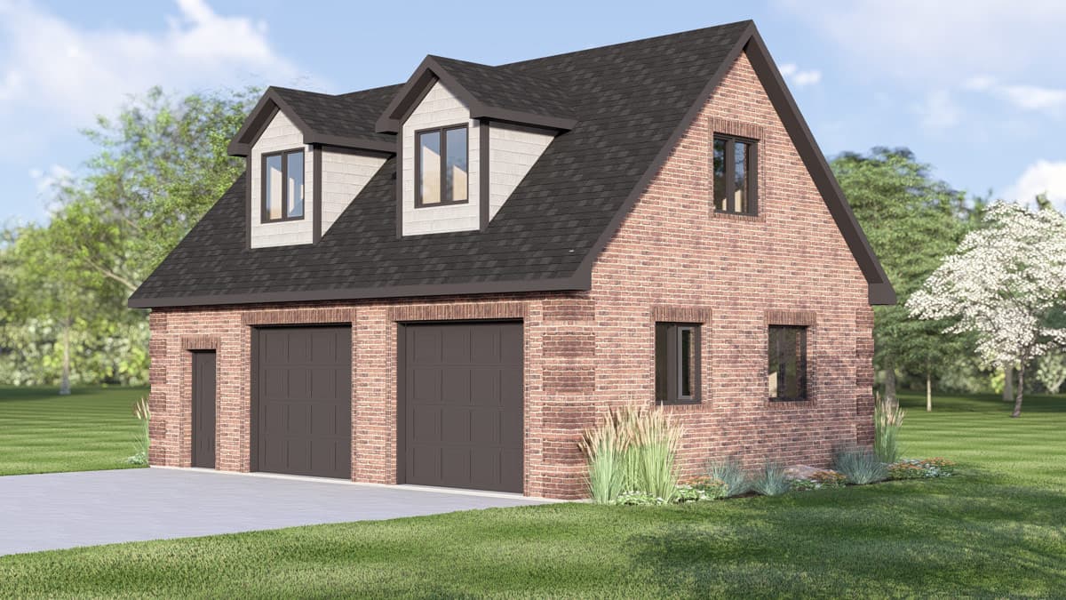 Plan 135427GRA: Country Craftsman House Plan with Spacious 2-Car Garage and Bonus Storage - Image #3 - Country, Craftsman, New American