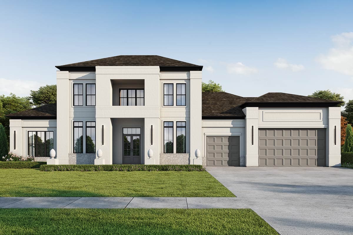 Plan image - 185044PHD:Modern Transitional House Plan with Open Flow and Private Primary Suite