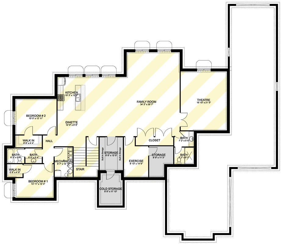 Plan 61757UT: Spacious Farmhouse House Plan Featuring a 3-Car RV Garage - Floor Plan - Image #32 - Farmhouse, Traditional