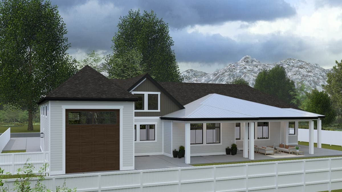 Plan 61757UT: Spacious Farmhouse House Plan Featuring a 3-Car RV Garage - Image #3 - Farmhouse, Traditional