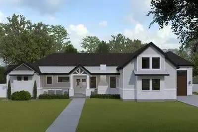 Spacious Farmhouse House Plan Featuring a 3-Car RV Garage