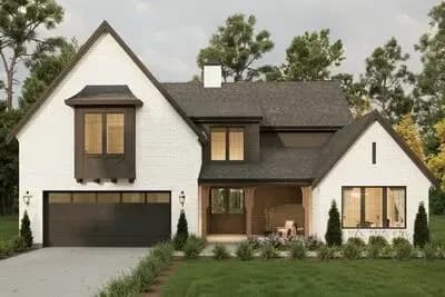 Spacious Tudor Cottage House Plan with 4-5 Bedrooms and Vaulted Ceilings