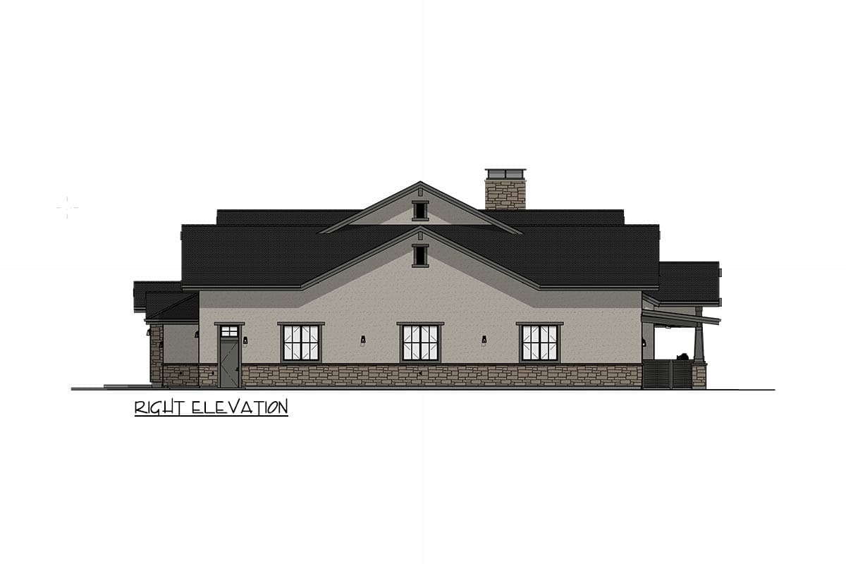 Plan 64569SC: Mountain Craftsman House Plan with RV Garage and Four Bedrooms - Image #6 - Craftsman, Mountain