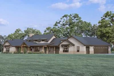 Spacious Farmhouse House Plan Featuring 4 Bedrooms and 3-Car Garage