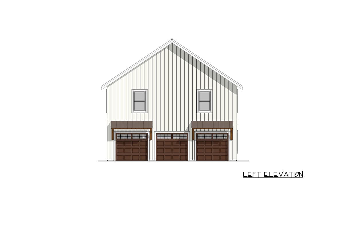 Plan 405167FDC: Five Bedroom Barndominium Farmhouse House Plan with Expansive Covered Porch - Image #2 - Barndominium, Farmhouse, Rustic