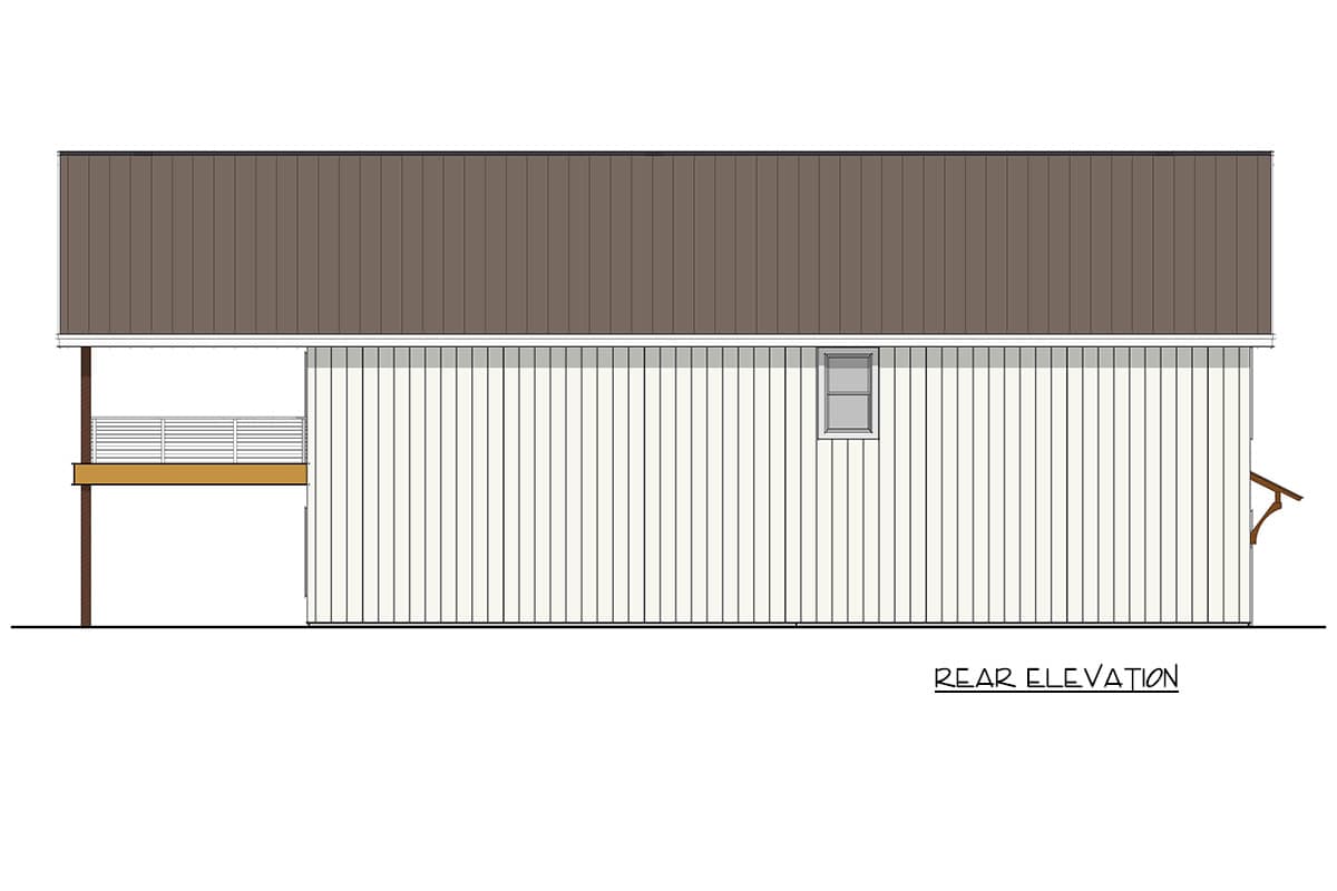 Plan 405167FDC: Five Bedroom Barndominium Farmhouse House Plan with Expansive Covered Porch - Image #3 - Barndominium, Farmhouse, Rustic