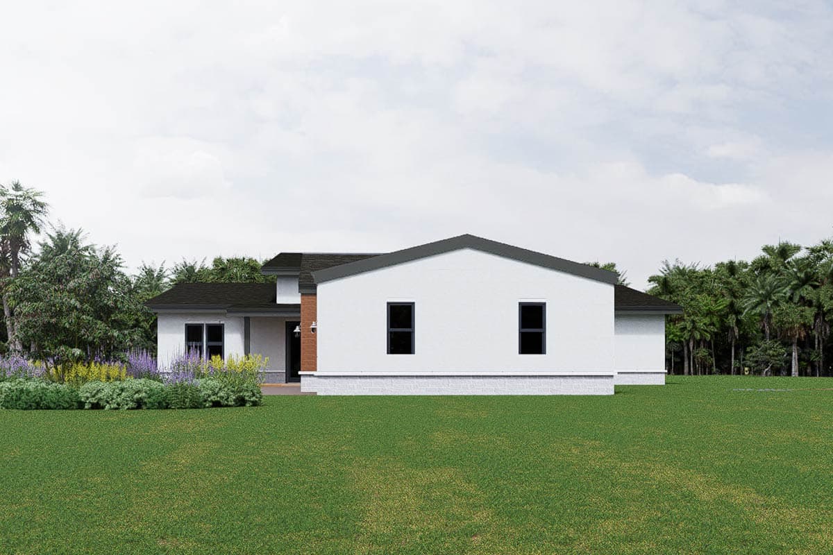 Plan 850042PKE: Contemporary Modern House Plan with Three Bedrooms and Three Car Garage - Image #5 - Contemporary, Modern