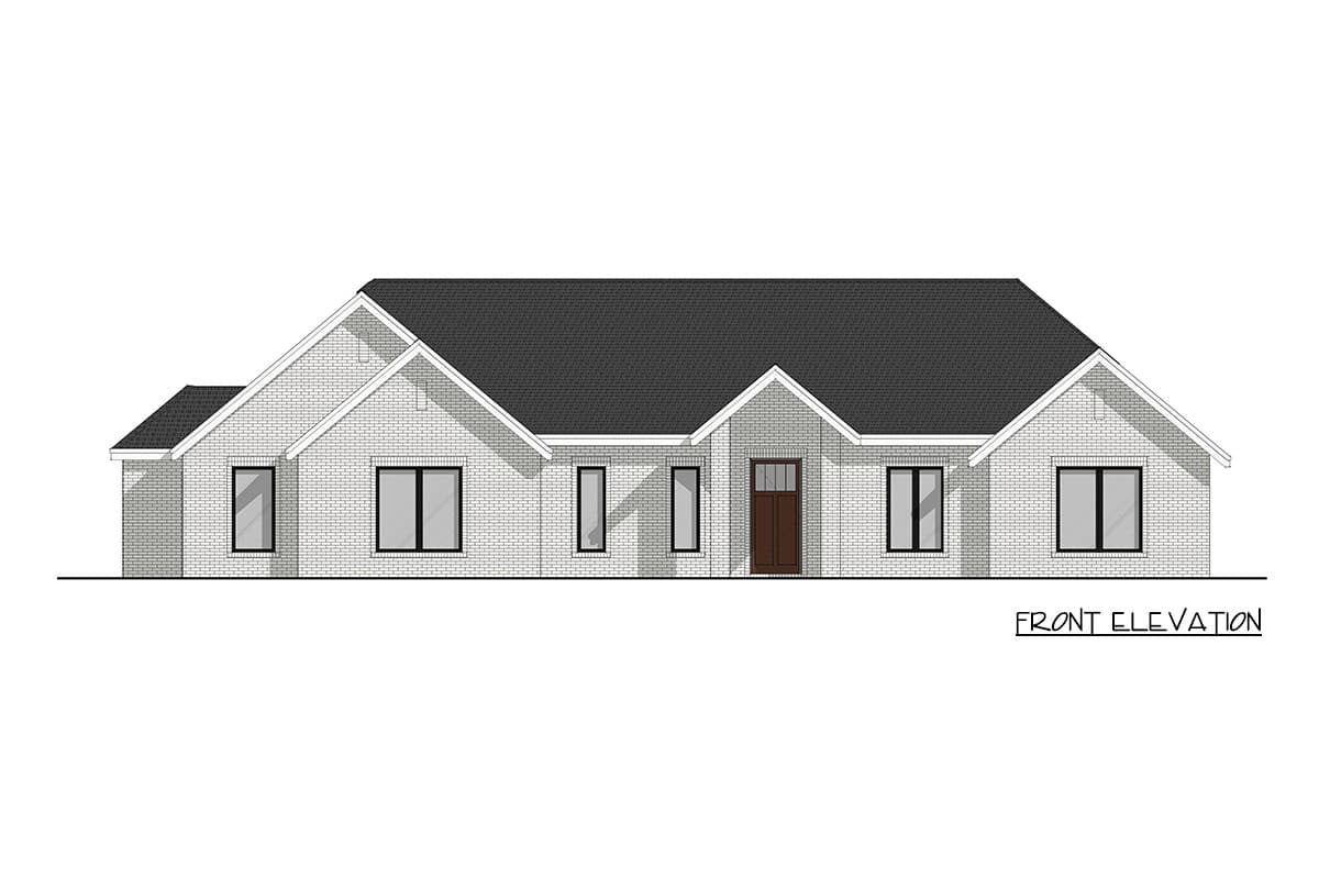 Plan 405168FDC: Spacious New American Plan with Three Bedrooms and Three-Car Garage - Image #4 - New American, Ranch