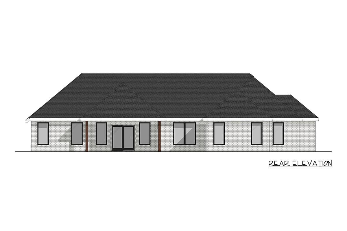 Plan 405168FDC: Spacious New American Plan with Three Bedrooms and Three-Car Garage - Image #6 - New American, Ranch