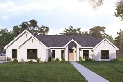 Spacious New American Plan with Three Bedrooms and Three-Car Garage