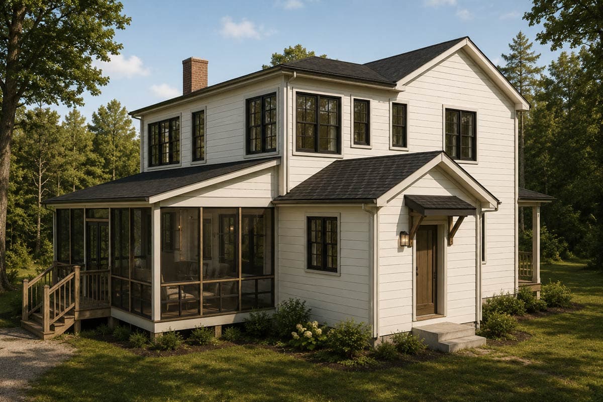Plan 18305BE: Charming Two Bedroom Farmhouse House Plan with Inviting Screened Porch - Image #3 - Country, Farmhouse