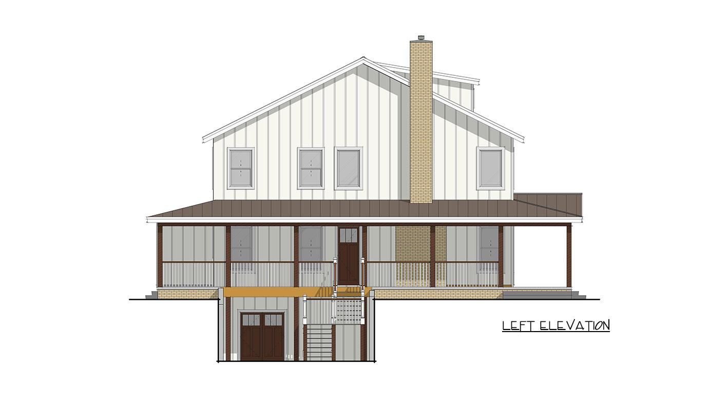 Plan 405169FDC: Modern Farmhouse House Plan with 3 Bedrooms and Vaulted Great Room - Image #5 - Farmhouse, Modern Farmhouse, New American