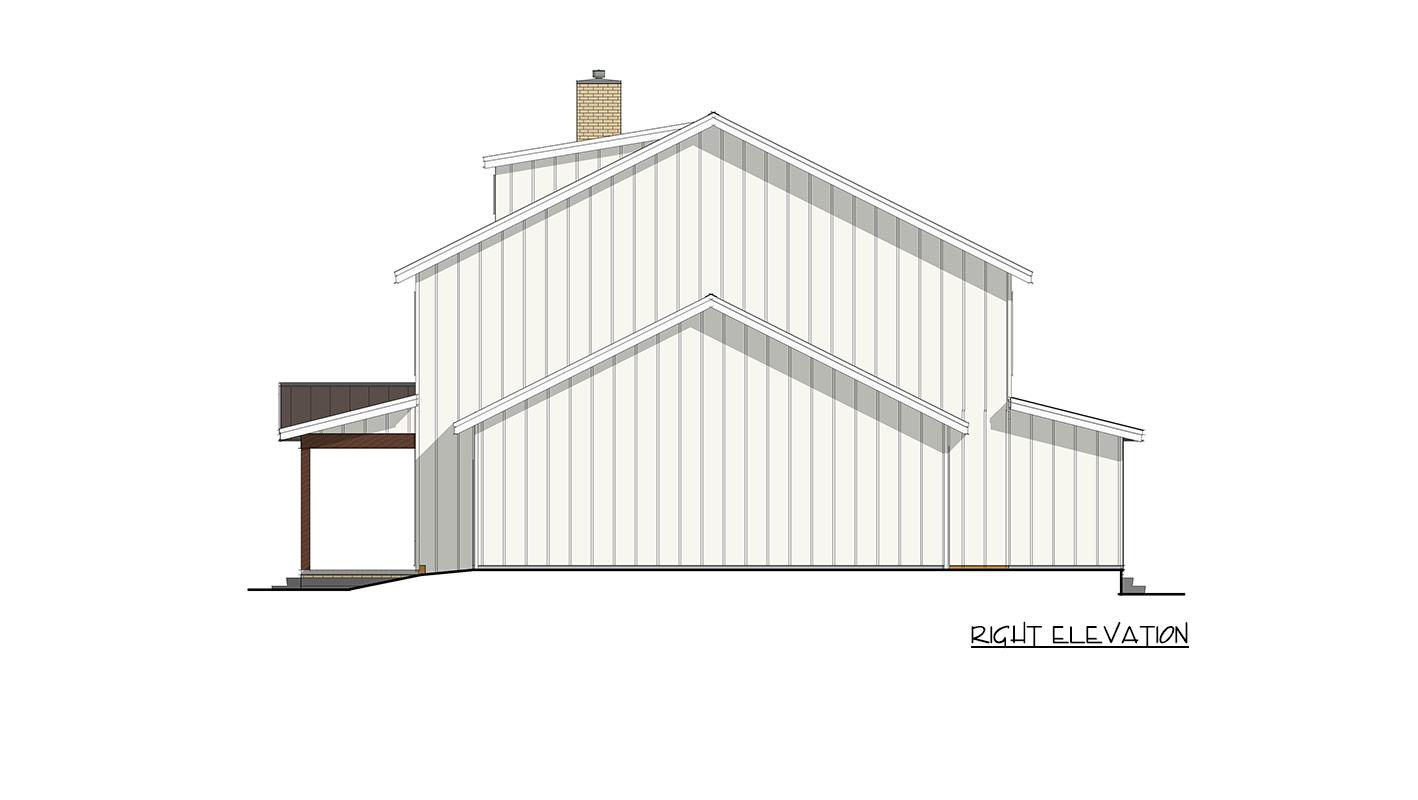 Plan 405169FDC: Modern Farmhouse House Plan with 3 Bedrooms and Vaulted Great Room - Image #7 - Farmhouse, Modern Farmhouse, New American