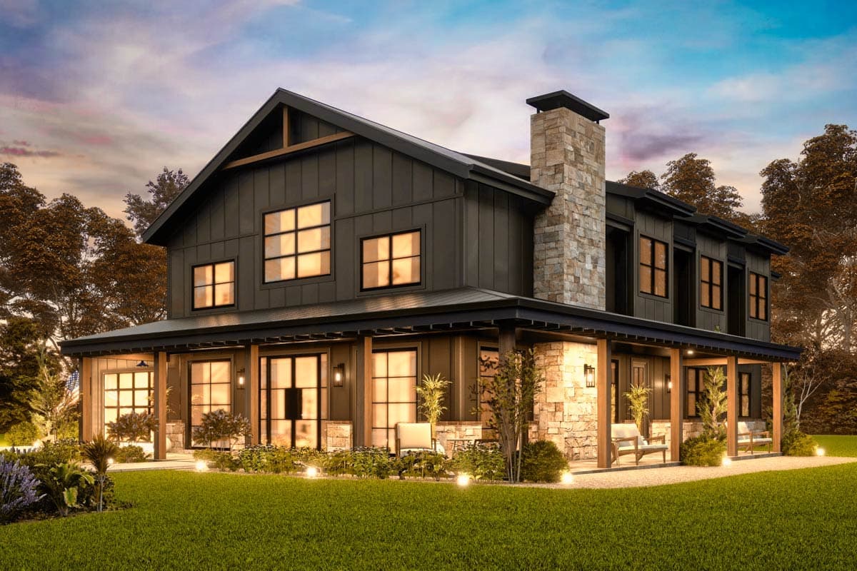 Plan 25959GE: Modern Farmhouse Barndominium House Plan with Wraparound Porch and Workshop - Image #11 - Barndominium, Country, Farmhouse, Modern Farmhouse, New American