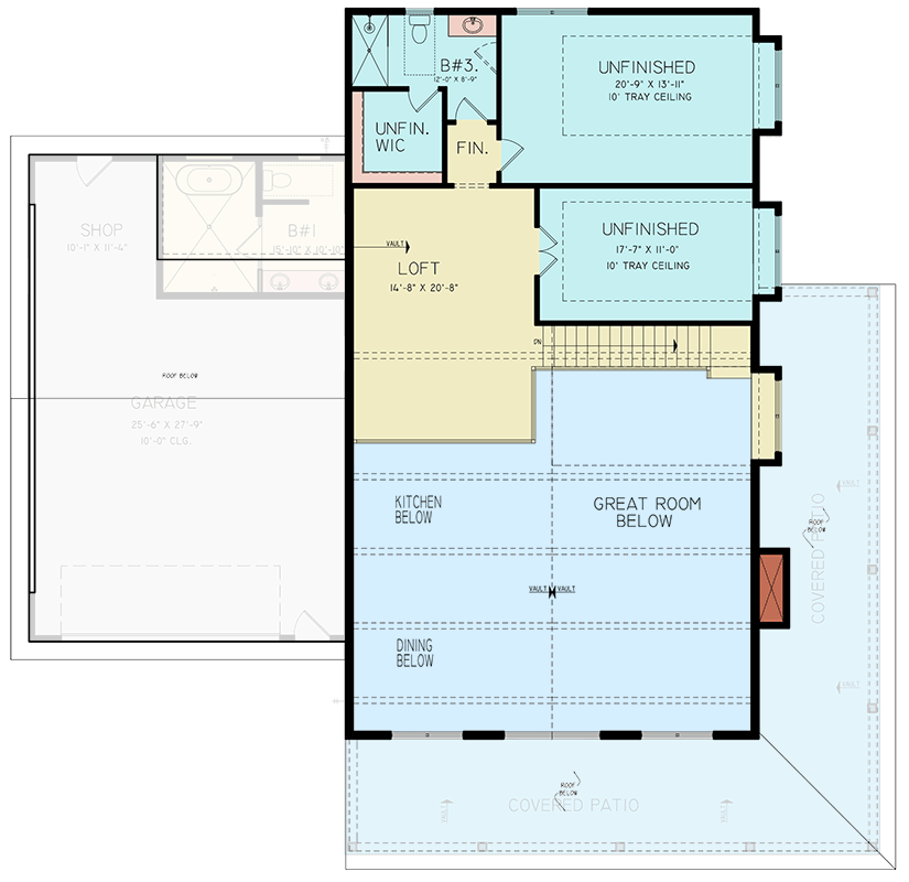 Plan 25959GE: Modern Farmhouse Barndominium House Plan with Wraparound Porch and Workshop - Floor Plan - Image #25 - Barndominium, Country, Farmhouse, Modern Farmhouse, New American