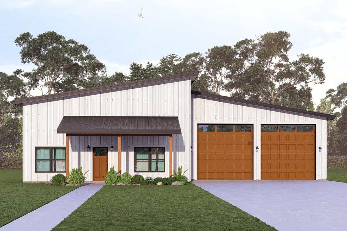 Plan image - 405172FDC:Modern Barndominium House Plan with 2 Bedrooms and Spacious Garage