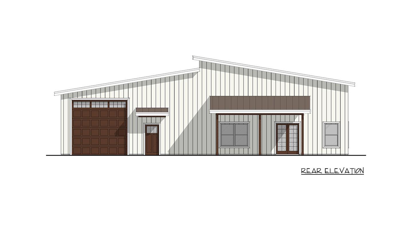 Plan 405172FDC: Modern Barndominium House Plan with 2 Bedrooms and Spacious Garage - Image #6 - Barndominium