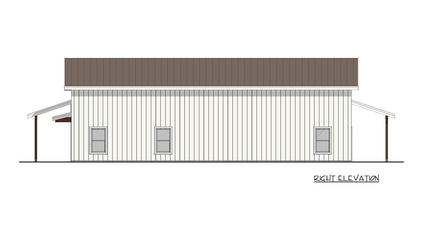 Plan 405172FDC: Modern Barndominium House Plan with 2 Bedrooms and Spacious Garage - Image #7 - Barndominium